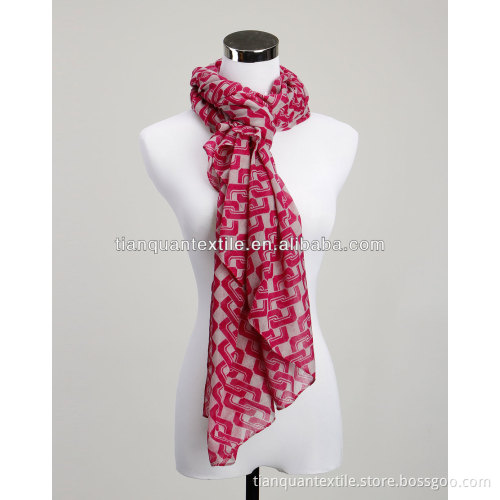 100% polyester grey fabric for scarf